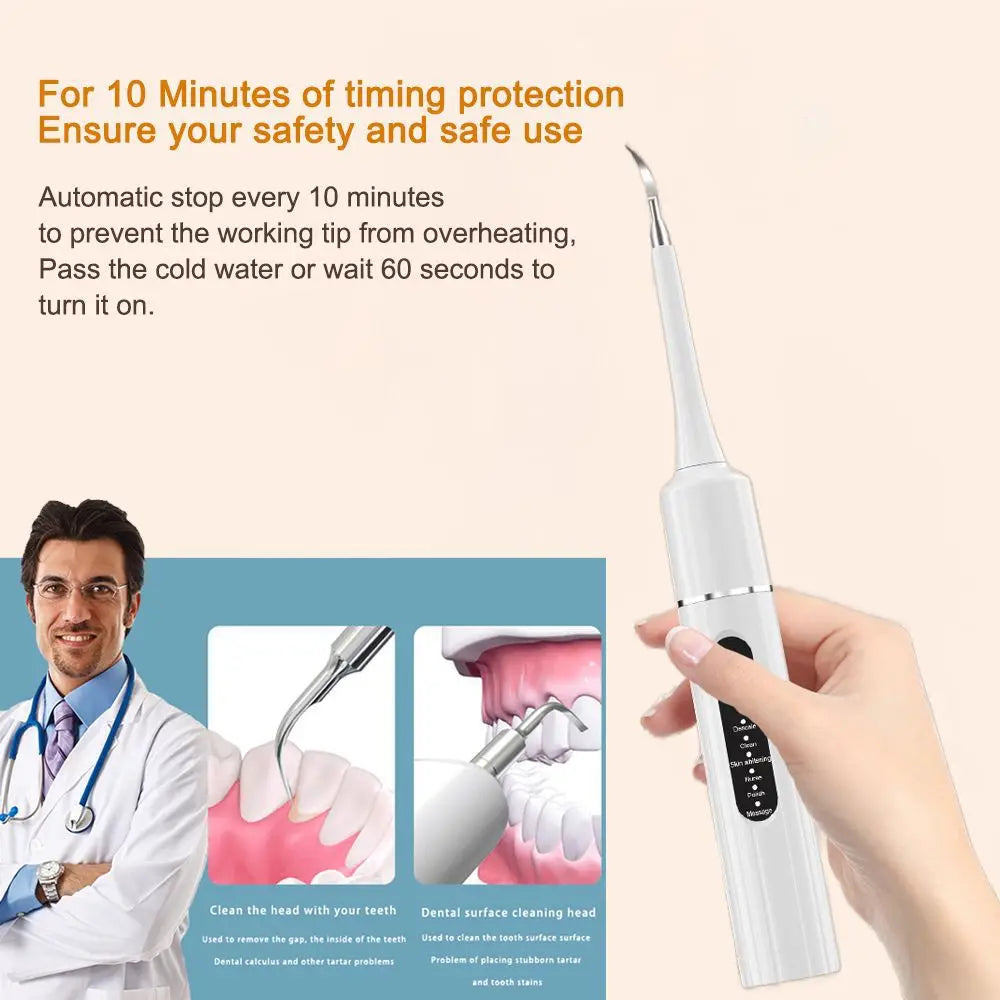 Sonic Electric Toothbrush - Dual purpose dental cleaner, home portable calculus removal care and toothbrush tool