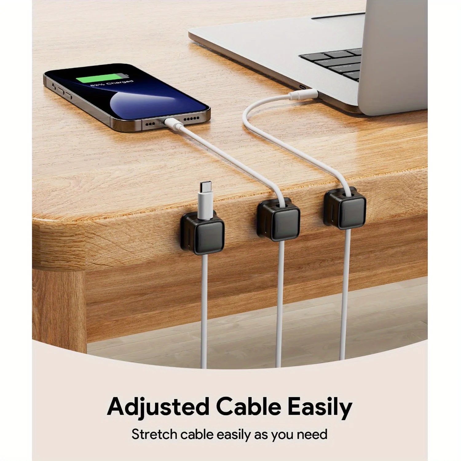 6/12/18pcs Cord Organizer Holder Magnetic Desktop Cable Clip Management Hidden Phone Charging Cord Holder For Kitchen Appliances