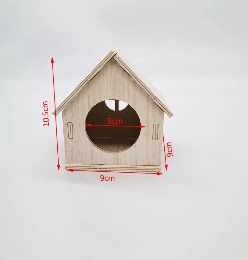 Hamster Squirrel Solid Wood Avoidance House Hedgehog Wooden House Golden Bear Nest Dutch Pig Dormitory Rutin Chicken Large House