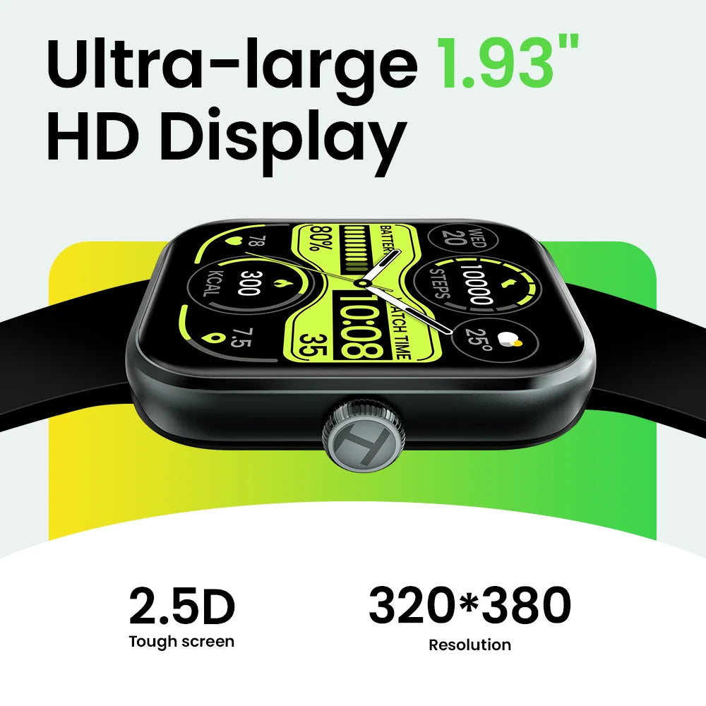 HAYLOU Watch 4 GPS Smartwatch 1.93'' HD Display Bluetooth Phone Call Health Monitoring IP68 Waterproof Smart Sport Watch