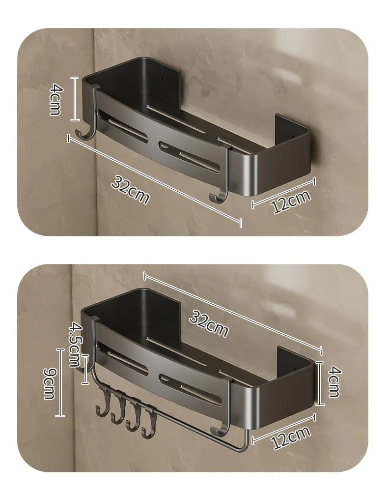 Triangular Wall-Mounted Shelf for Bathroom Or Toilet Area Rectangle Additional Balcony Storage Space for Small Bathrooms