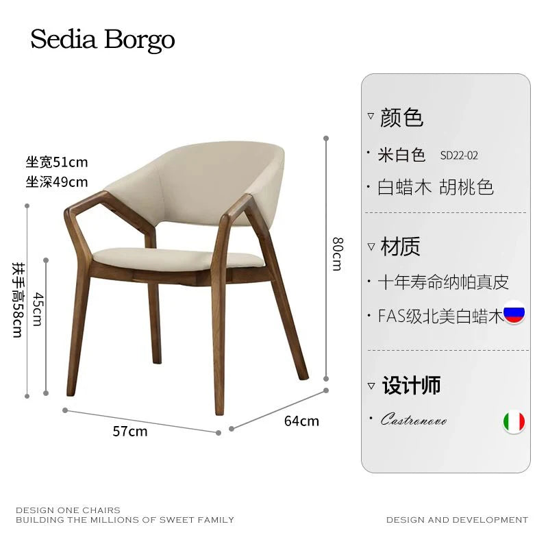Nordic Simple Chair Solid Wood Italian Lounge Clear Aesthetics Modern Chairs Designer Entrance Minimalist Muebles Furniture