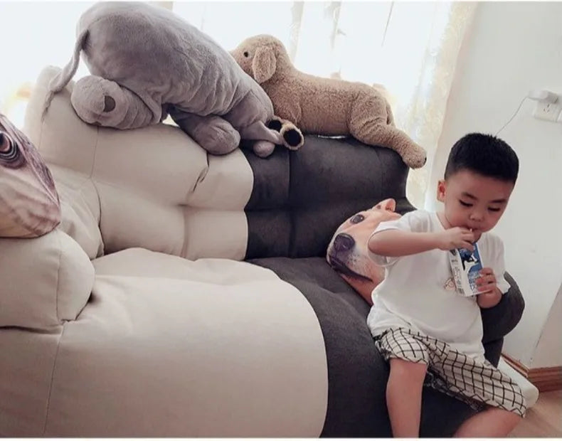 Lazy Bean Bag Sofas Giant Comfortable Beanbag Sofa Double Cute Fluffy Living Room Couches Large Modern Bedroom Tatami Couch