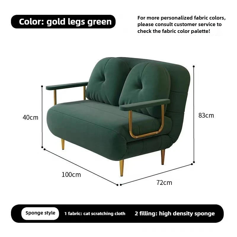 Foldable Balcony Latex Sofa Bed Dual-use Small Unit Double Living Room Light Luxury Cream Style Multifunctional Small Sofa