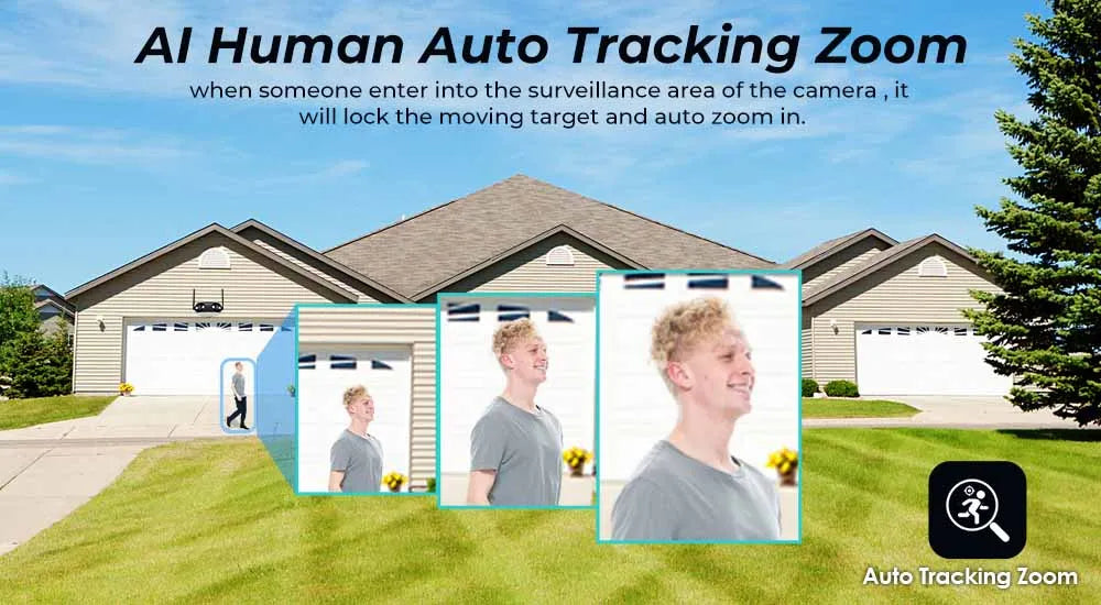 BESDER 8MP Wifi Camera 4K 180 Panoramic Outdoor Camera 2 Way Audio Wireless CCTV IP Camera IR Version Home Surveillance Camera