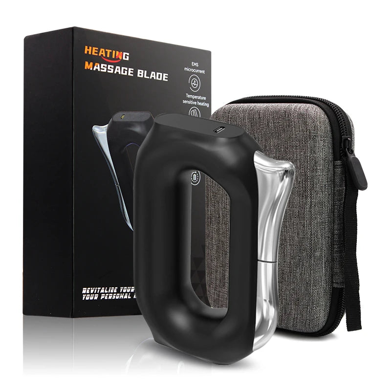 Electric Fascia Massager EMSMicro Current Vibration Deep Tissue Compression Muscle Relaxation Body Lifting Scraper Massage Knife