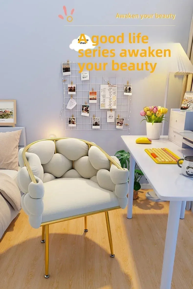 Formwell Leisure Single Sofa Chair Velvet Armchair with Gold Legs Makeup Chair with Upholstered for Living Room Bedroom