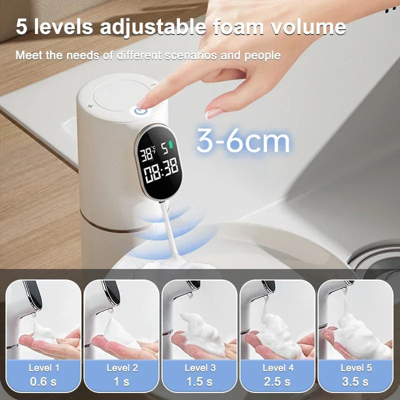 Xiaomi Touchless Soap Foam Dispenser 5 Gear Smart Temperature Time Display Automatic Infrared Sensor Soap Dispensers Hand Washer