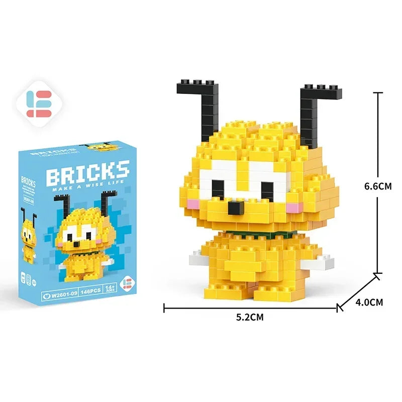 Disney Stitch Building Blocks Anime Kawaii Cartoon mini Action Children's Figures Blocks Bricks Assemble DIY Toys Gift for Kids