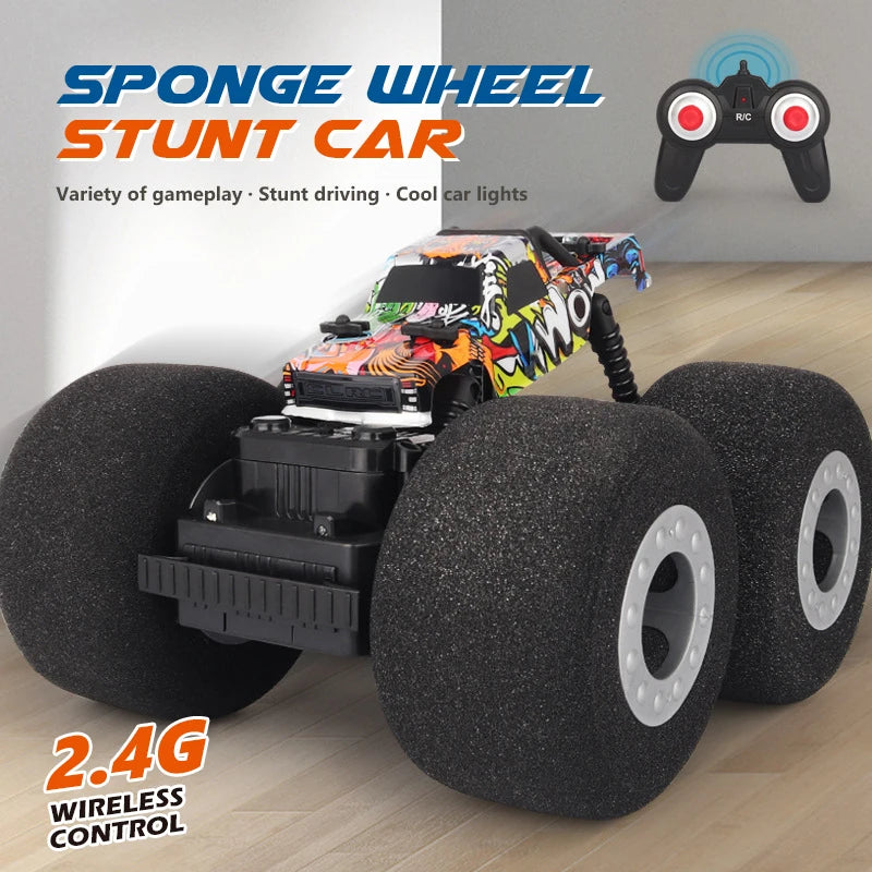 RC Car Stunt Drift Soft Big Sponge Tires Buggy Vehicle Model Radio Controlled Machine Remote Control Toys For Boys Gifts Indoor