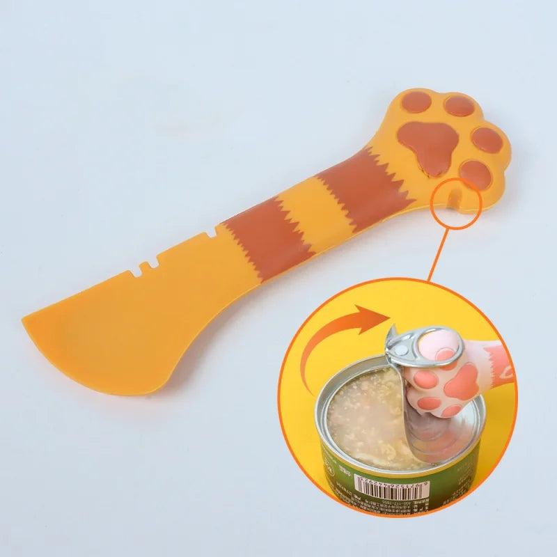 Multifunction Pet Canned Spoon Jar Opener Puppy Feeding Mixing Wet Dry Scoop Cat Dog Accessories Feeder Shovel Pets Tableware