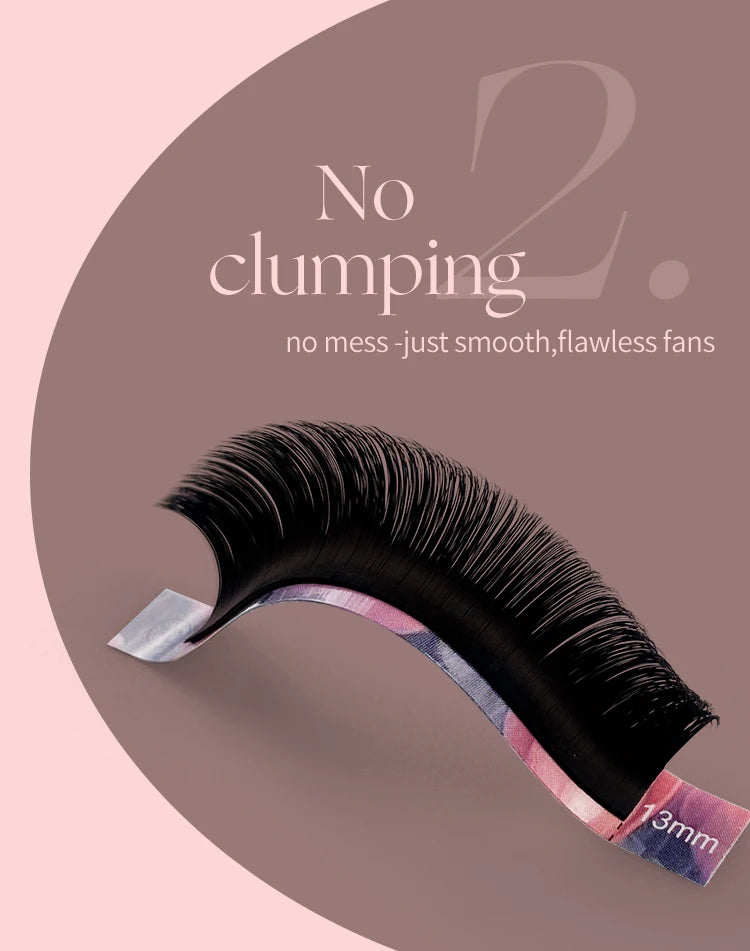 Abonnie Super Soft Blomming Lashes Easy Fan Eyelash Extensions Mega Volume Fans 8-25m All Size Eyelashes Supplies for Eye Beauty