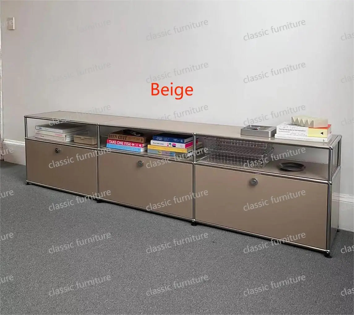 Modular Module Furniture Magazine CD Display Customized Metal Stainless Steel Cabinet  Storage  Sideboard Shelf DIY Living Room