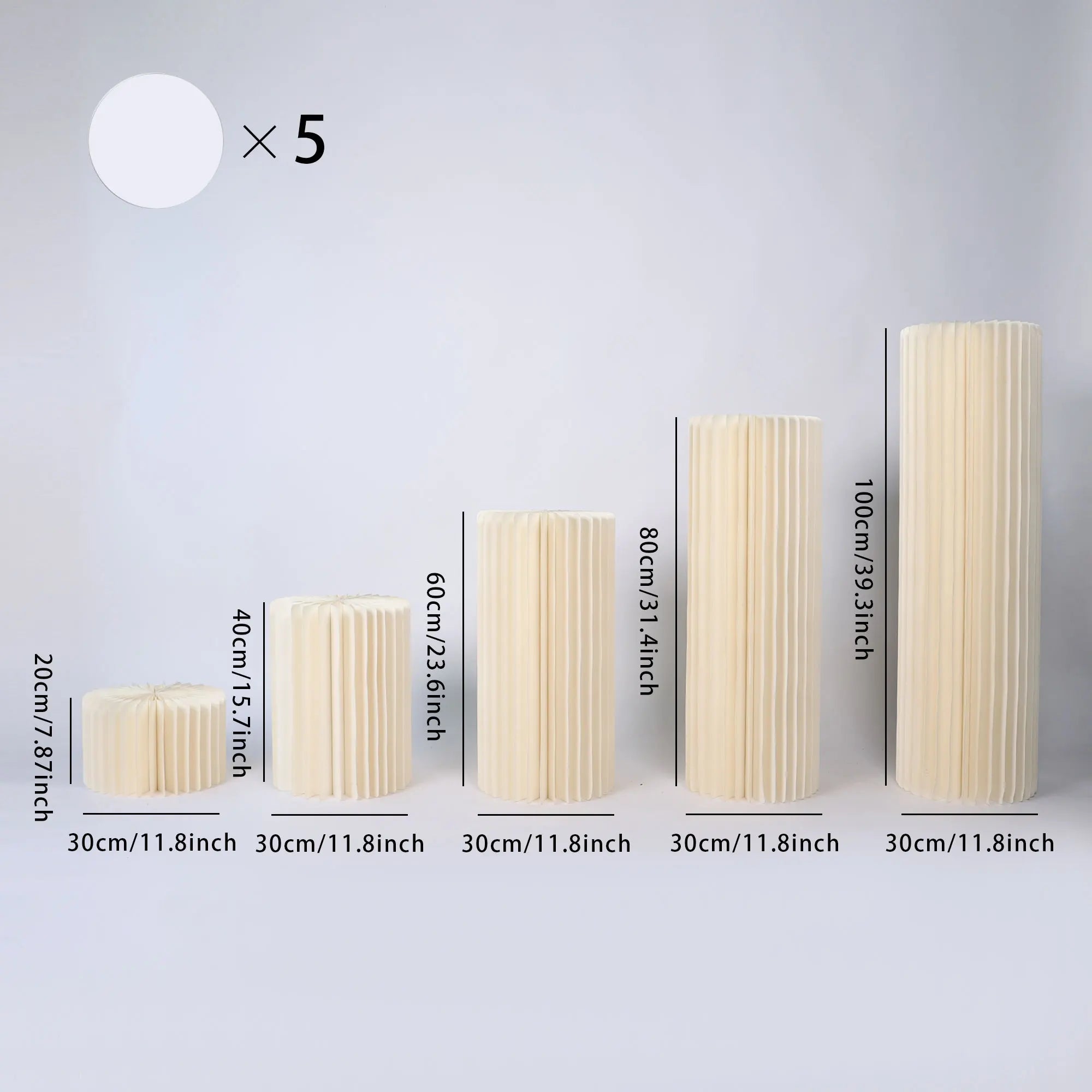 Sturdy Cardboard Column with Clear Acrylic Plate Reusable Cylinder Stands for Party,Cake Stand Pillar for Birthday Dessert Cake