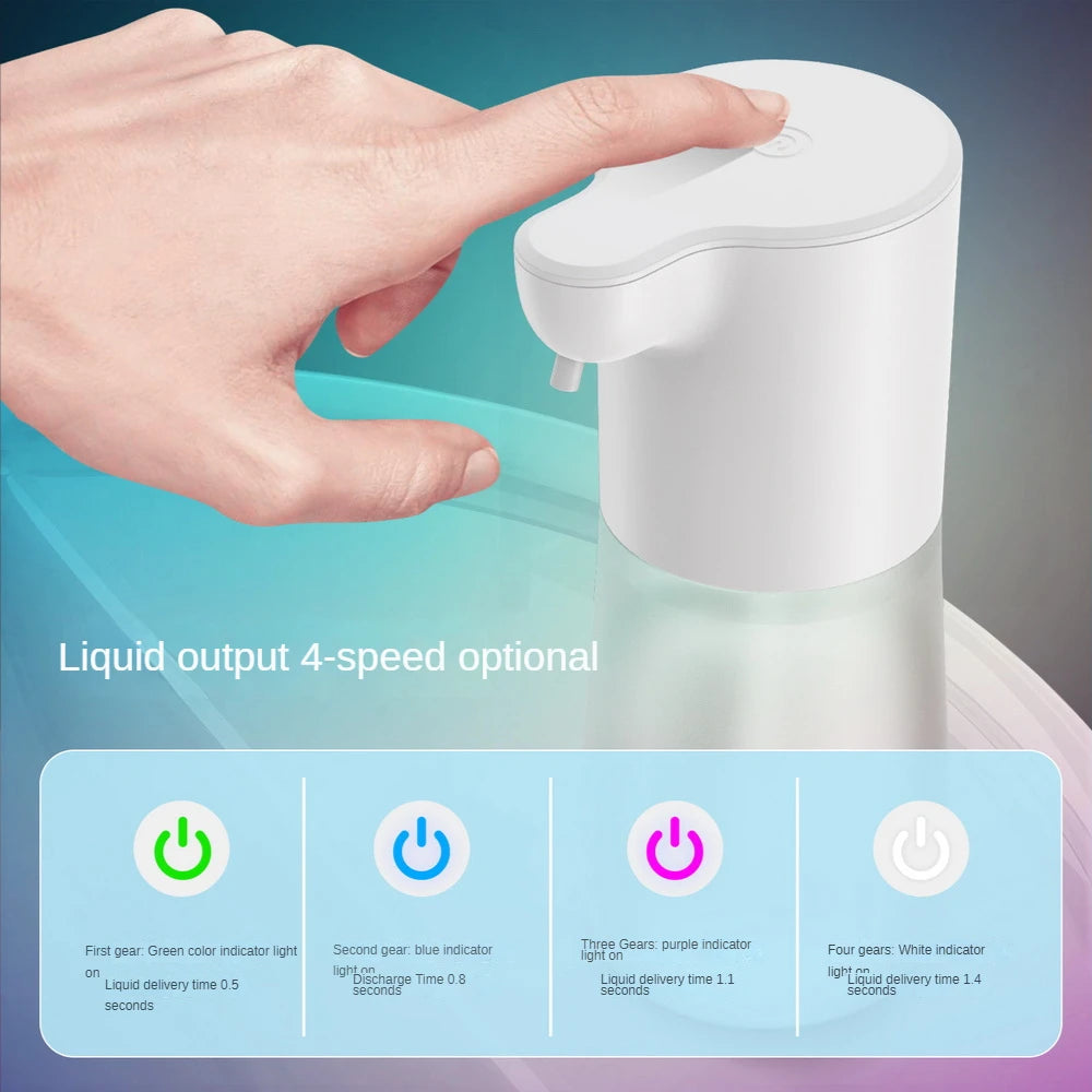 Automatic Foaming Soap Dispenser,4-Level Adjustable Foam ,650ML/22oz Touchless Hand & Dish Soap Dispenser for Office,Hotel, Home