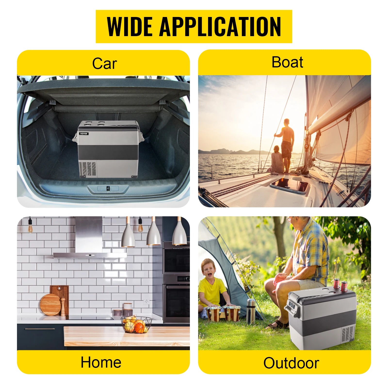 35L/45L/55L Car Refrigerator Mini Fridge Freezer Portable Compressor Cooler 12/24V DC 110-240V Ice Box for Camping