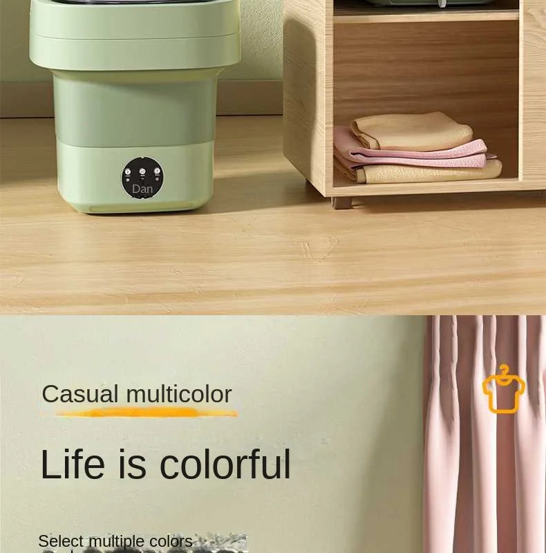 Foldable Mini Washing Machine Portable Mini Socks Underwear Panties Washing Machine Big Capacity 3 Models With Spinning Dry