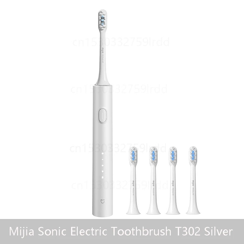 XIAOMI Mijia Sonic Electric Toothbrush T302 3colors 4 Brush Heads IPX8 Water Proof 360° Wireless Charging 4 Modes Cleaning Teeth