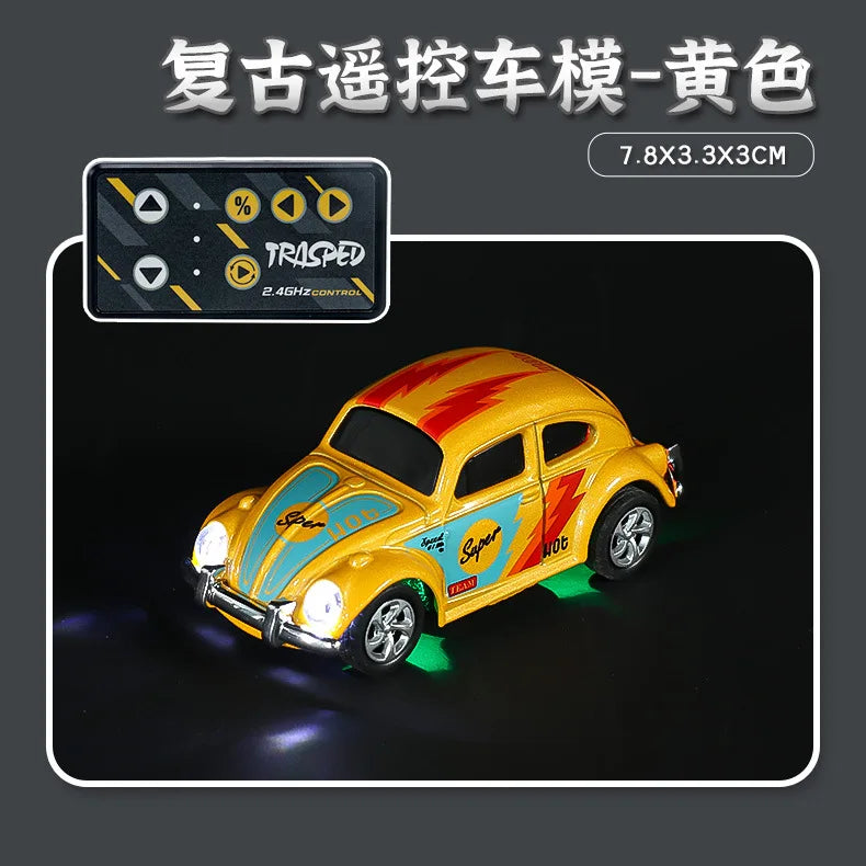 2025 New Wireless Mini Beetle Alloy Remote Control Car Small Mobile Phone Remote Control Model Car Toy Children'S Holiday Gift