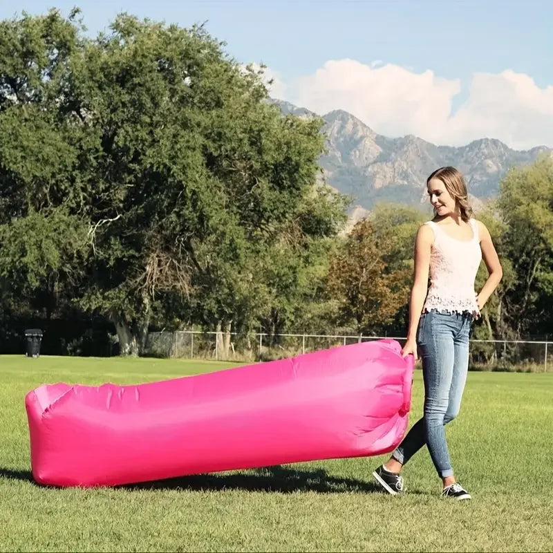 Inflatable Lounger Air Sofa Hammock, Inflatable Couch for Camping, Air Chair for Outdoor, Beach, Hiking, Picnics, Music Festival