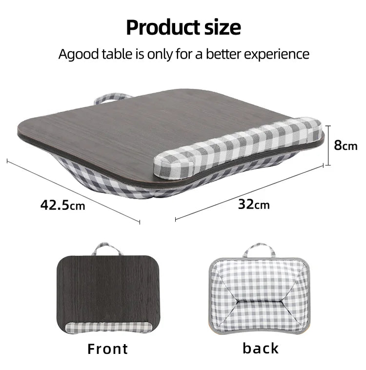 MUMUCC Lazy Laptop Table with Cushions and Slots, Multifunctional  Mini Pillow Table, Portable Room Desk, Office Lumbar Support