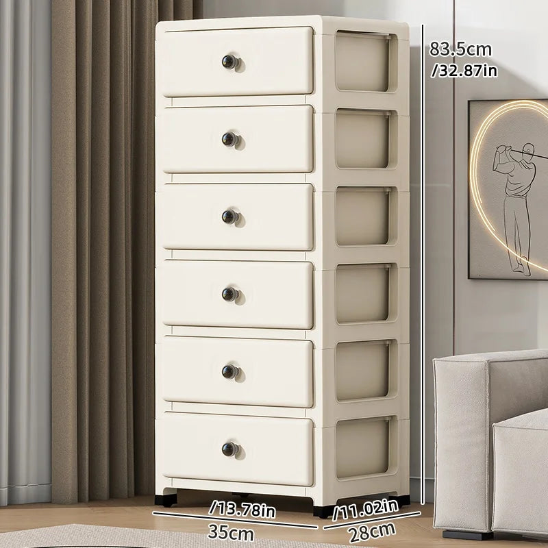 Mobile Multi-Layer Drawer Storage Cabinet,Large Capacity Bedside Table with Wheels for Bedroom/Kitchen/Living Room