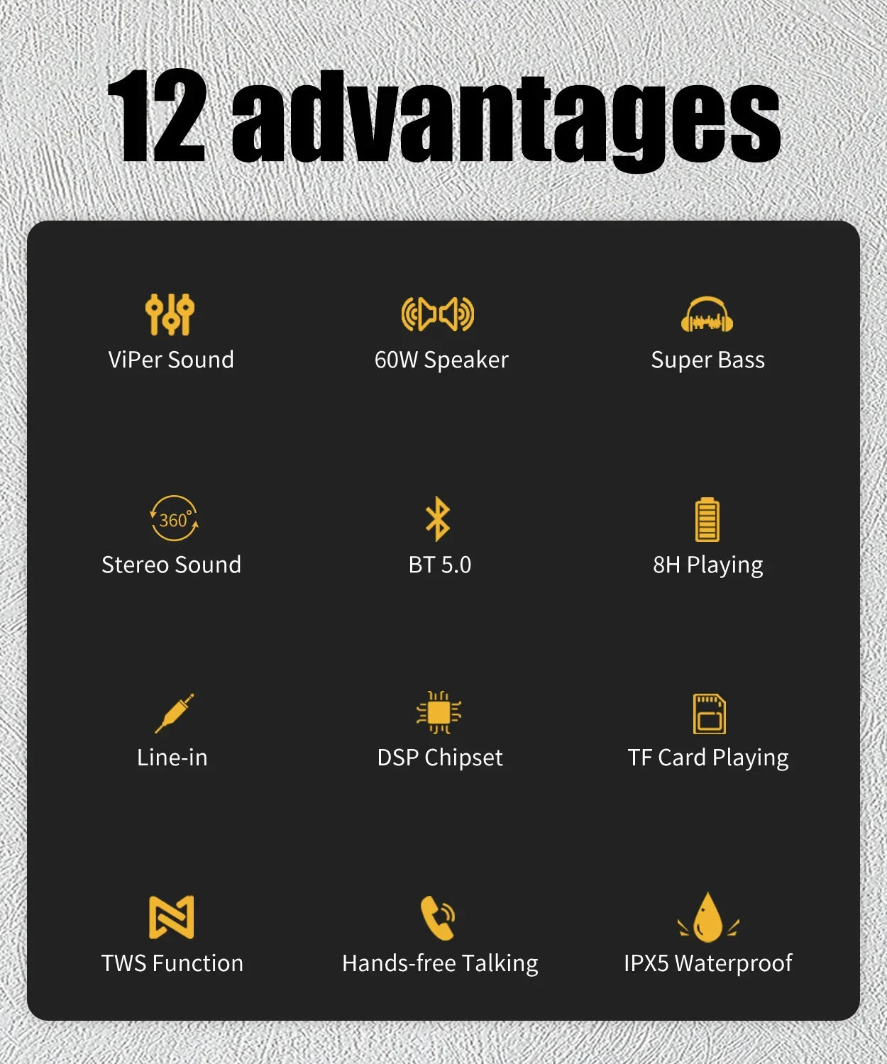 Xdobo X8 II 60W Portable Bluetooth-Compatible Speakers 6600mAh Bass Sound Box Wireless Waterproof TWS Boombox