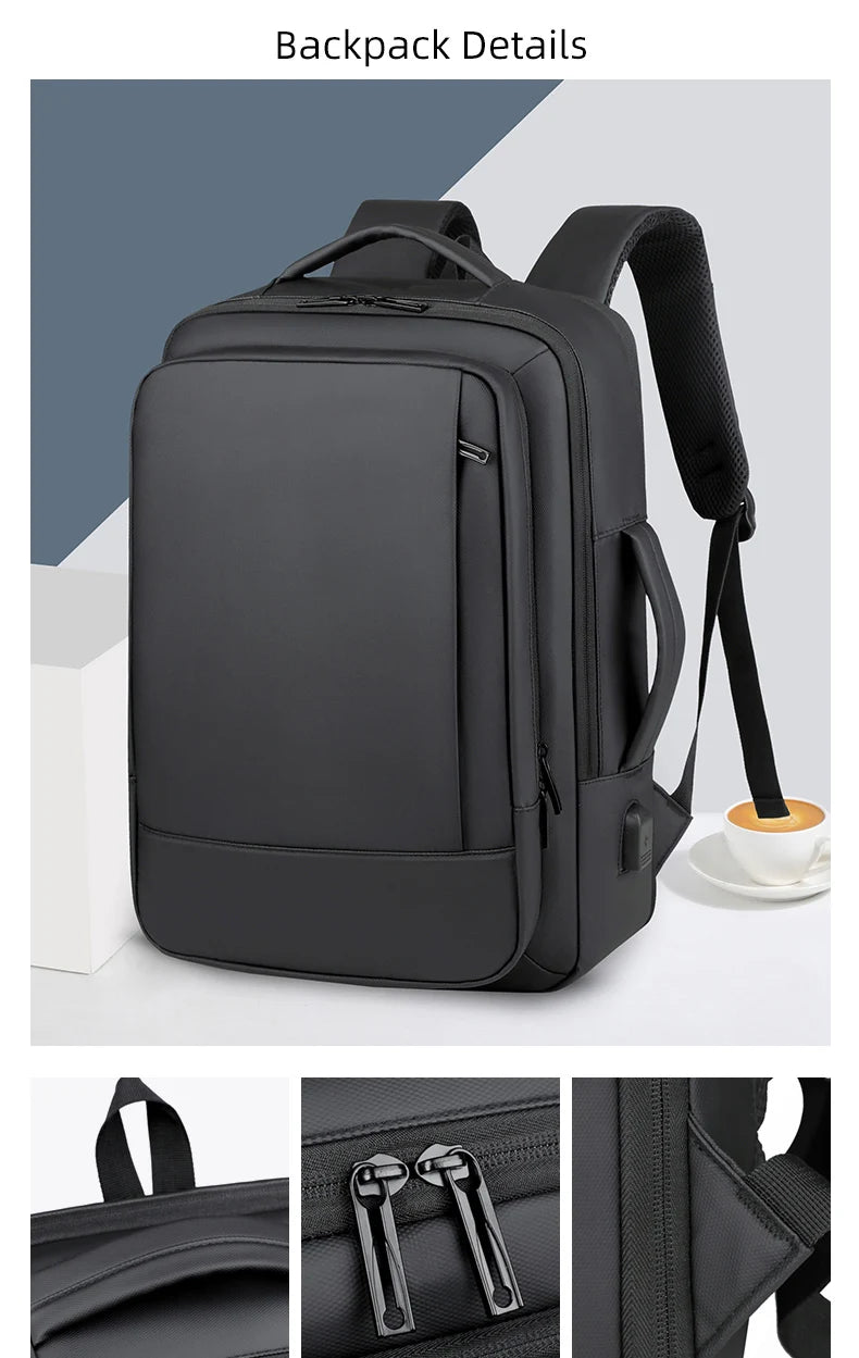Rilibegan Men Travel Backpack Expand Oxford Big Capacity USB Charge Business Male Backpacks Computer Men Backpacks