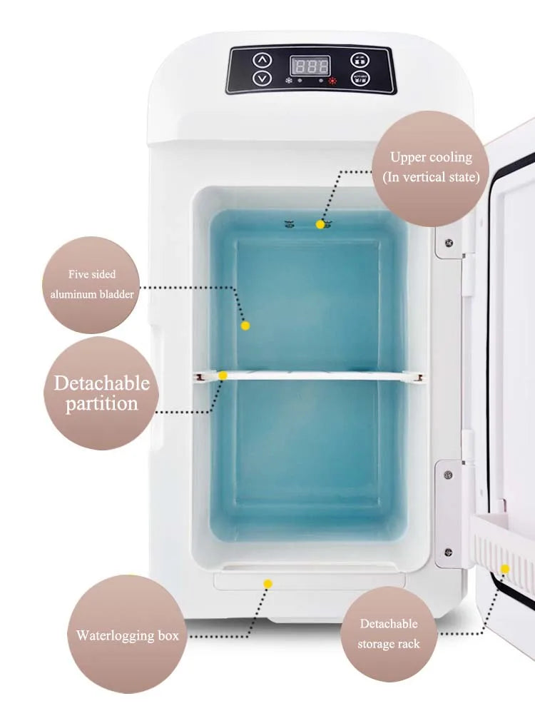 8L Car Home Dual-use Refrigerator Small Refrigerated Refrigerator Cold And Hot Dual Energy Refrigerator Fridge Mute Low Noise