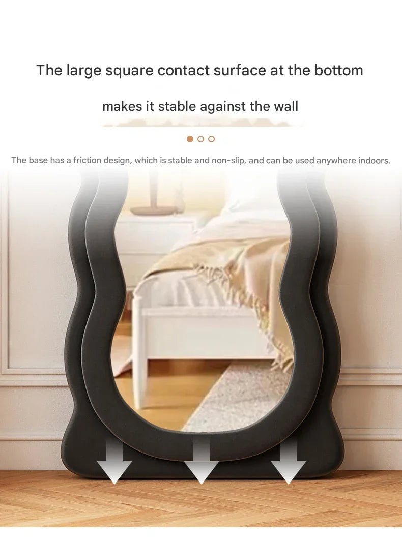 Art Modern Mirror Shower Traffic Art White Floor Korean Style Mirror Full Body Mirror Items Magnifying Espelhos Home Decorations