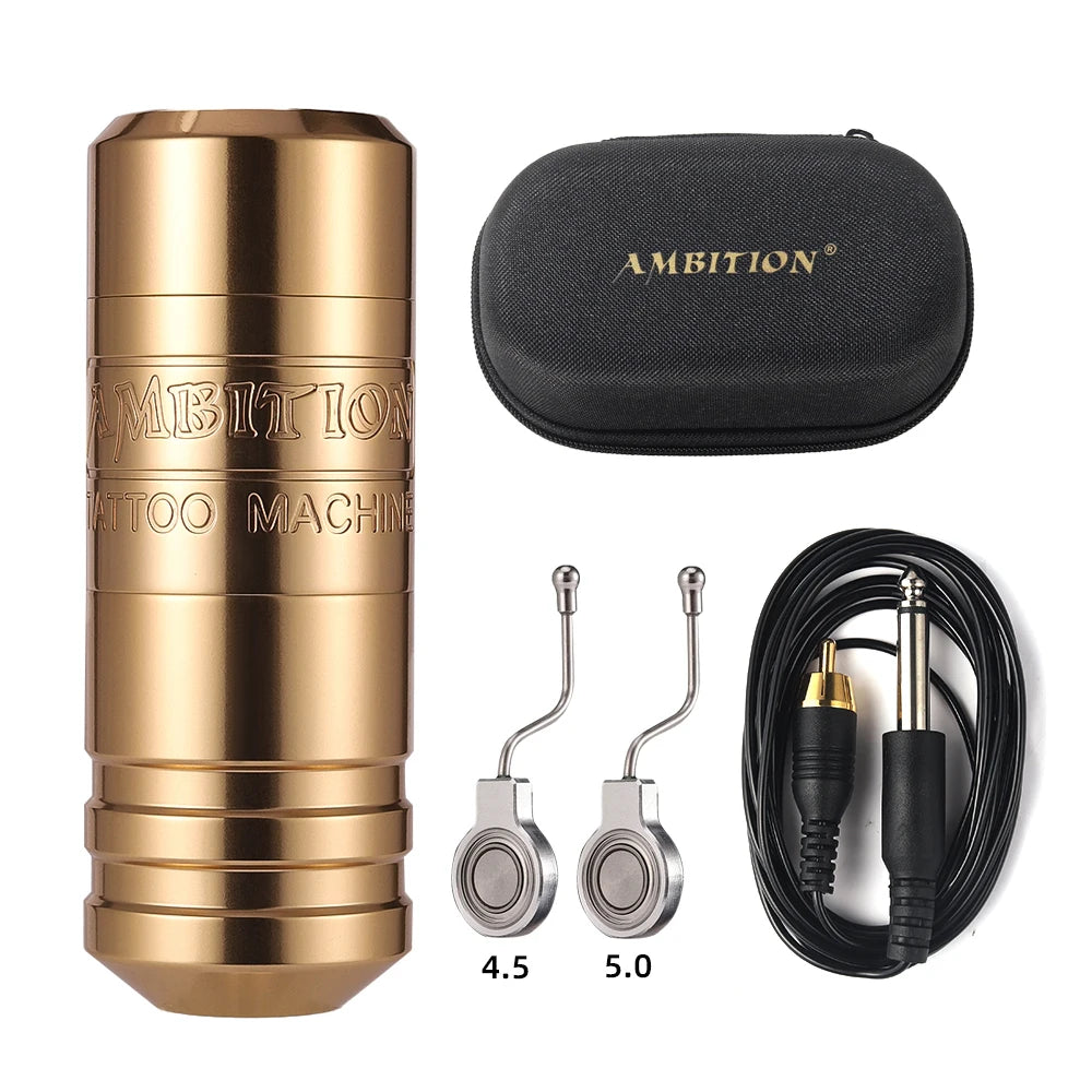 Ambition Torped 32 Powerful Brushless Motor 4.0mm-4.5mm-5.0mm Stroke Rotary Tattoo Pen Machine With RCA Cord For Tattoo Artists