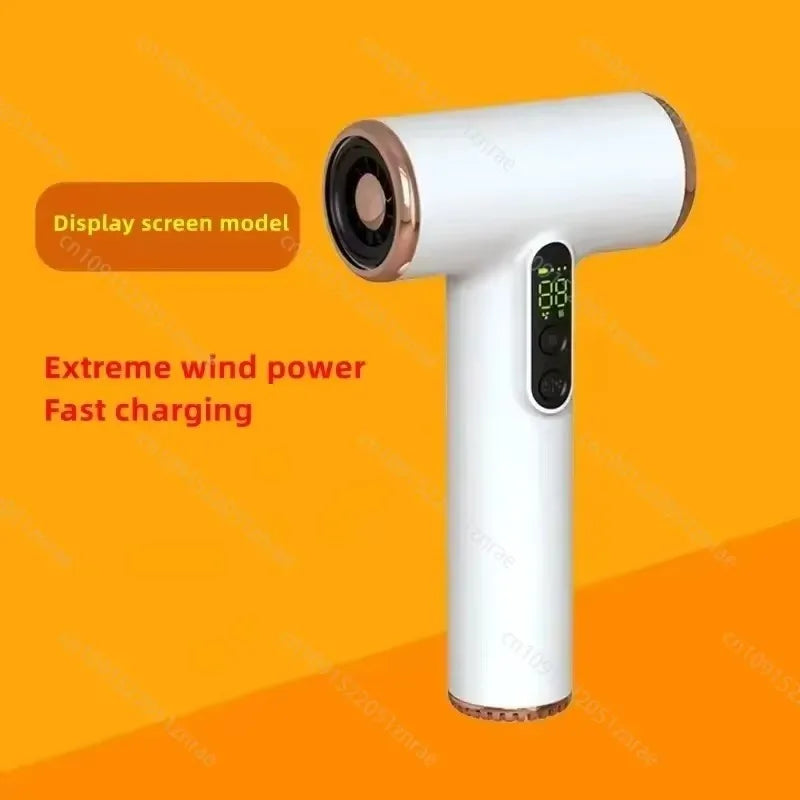 Super Portable USB Charging Wireless Hair Dryer 100000RPM High Wind Powerful Cold/Hot Air Styling Tools LED Display