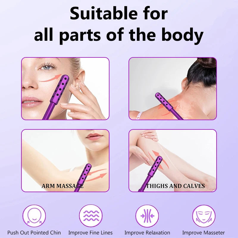 24 Germanium Face Massage Beauty Acupoint Roller Stick Wholesale Beauty Roller Tool Face Gua Sha Massager Women Skin Care Beauty