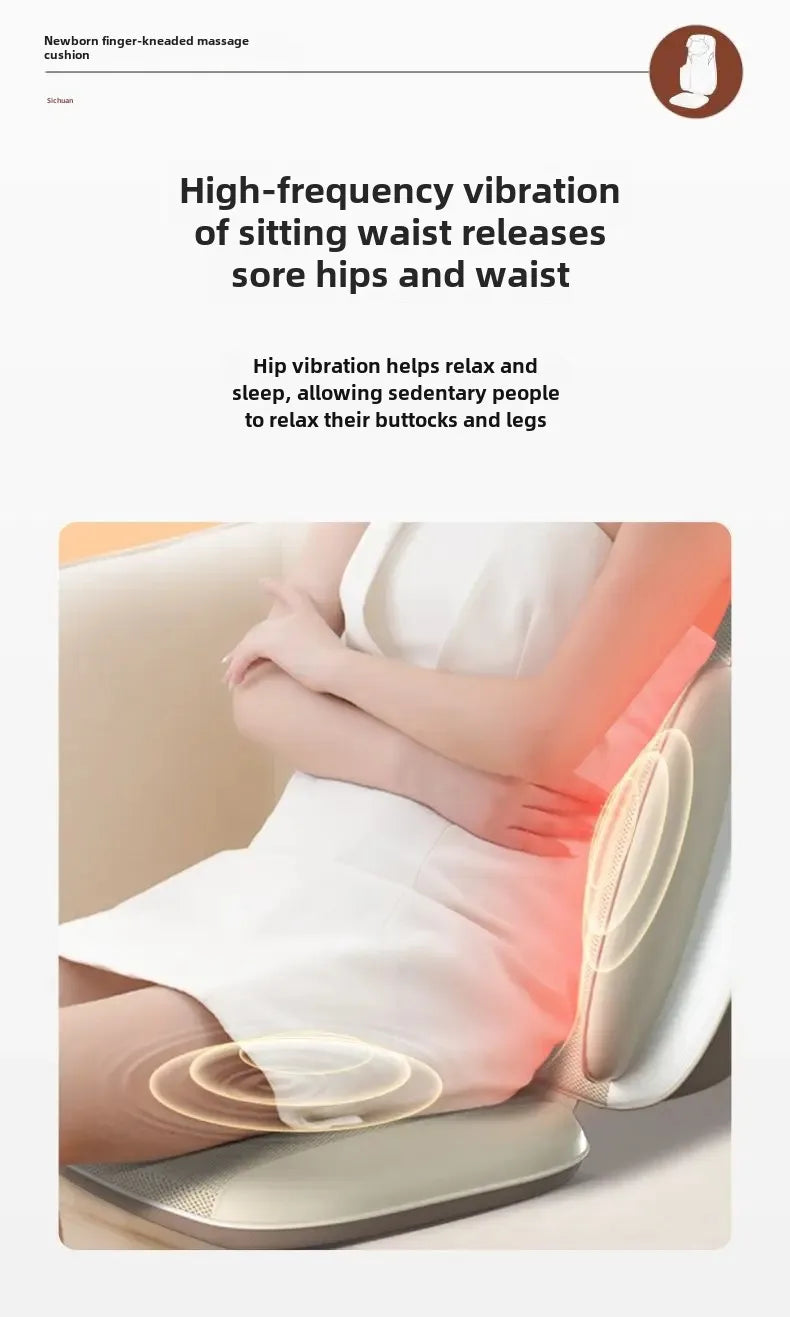 Dual-use Waist Walking Buttocks Cushion Vibrator Cushion for Back, Multifunctional Full Body Massage Mat, Neck and Back Massager