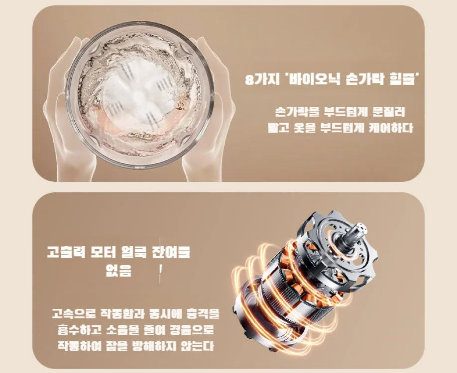 Portable underwear washing and care machine, small and mini washing machine for delicate clothes and baby underwear, no