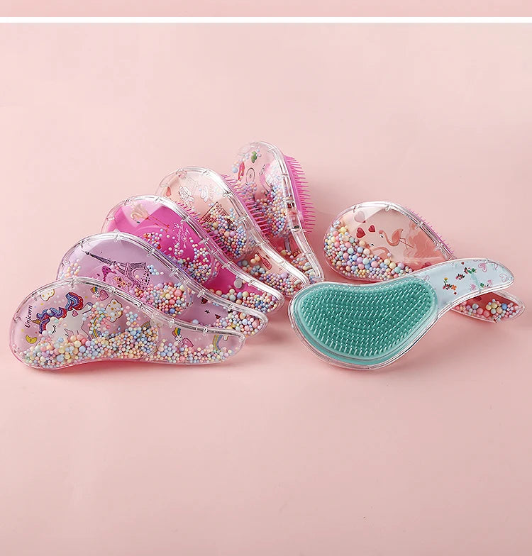 Children's Hair Smoothing Comb Anti-static Massage Hair Brush Tangle Detangle Shower Massage Hairbrush Comb Salon Hair Styl Tool