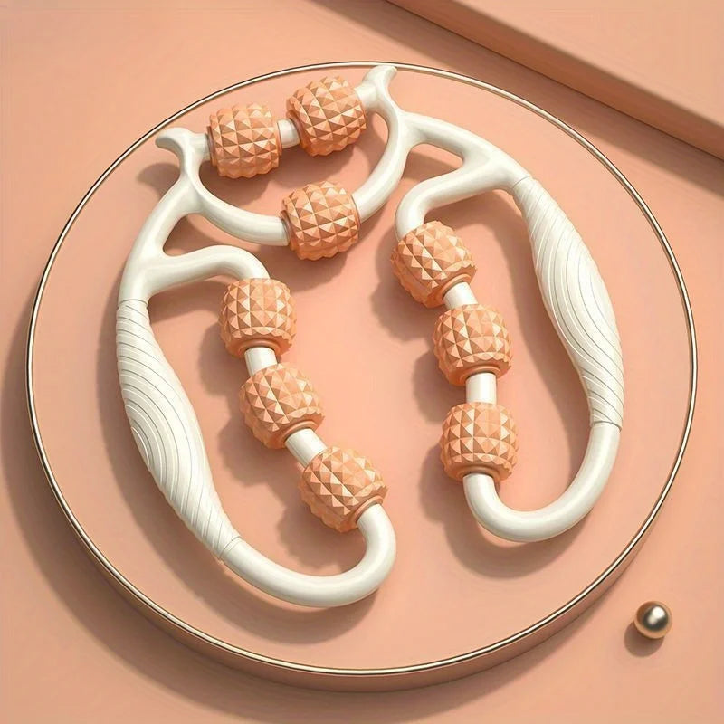 1Pcs 9-Wheel Fascia Muscle Roller, Cellulite Roller, Massage Roller for Relieve Muscle Soreness Thigh,Calf,Arm,Reduce Cellulite