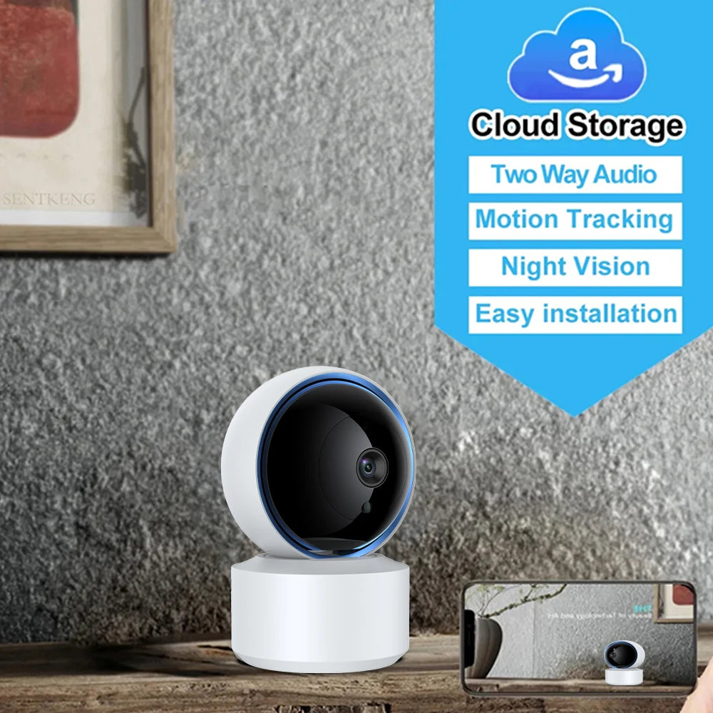 Tuya Smart 360° PTZ Security Camera with AI Motion Tracking- Baby/Pet/House Monitor,2-Way Talk,Ultra - Clear IR Night Vision