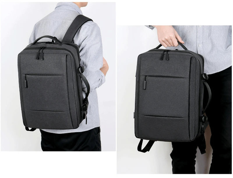 Travel Backpack Men Business Backpack School Expandable USB Bag Large Capacity Laptop Waterproof Fashion Backpack