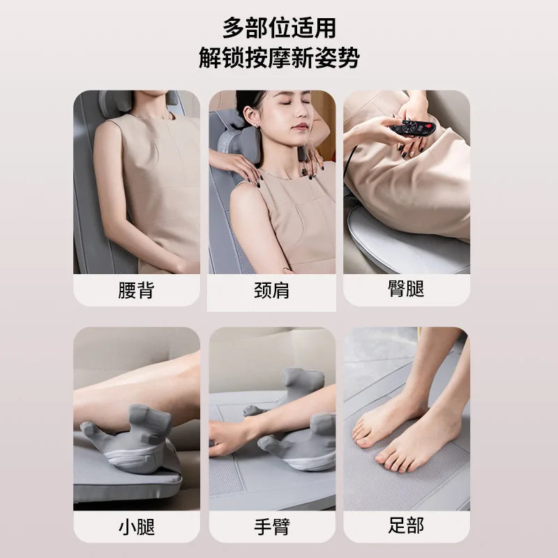 Electric Massage Pad Neck Massage Massager Waist and Neck Dual-purpose with Remote Control Plug Style