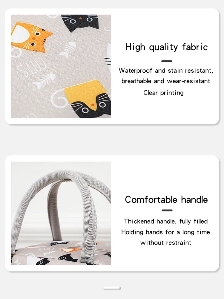 1PC Portable Lunch Bags Thermal Insulation Lunch Box Storage Bag Children's School Lunch Box Bag Picnic Storage Large Capacity