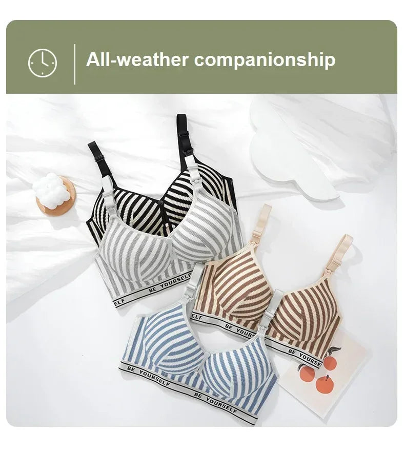 Women Mommy Nursing Underwear Women Mom Cotton Maternity Pregnant Brassiere Female Ladies Mommy Non-steel Ring Breastfeeding Bra