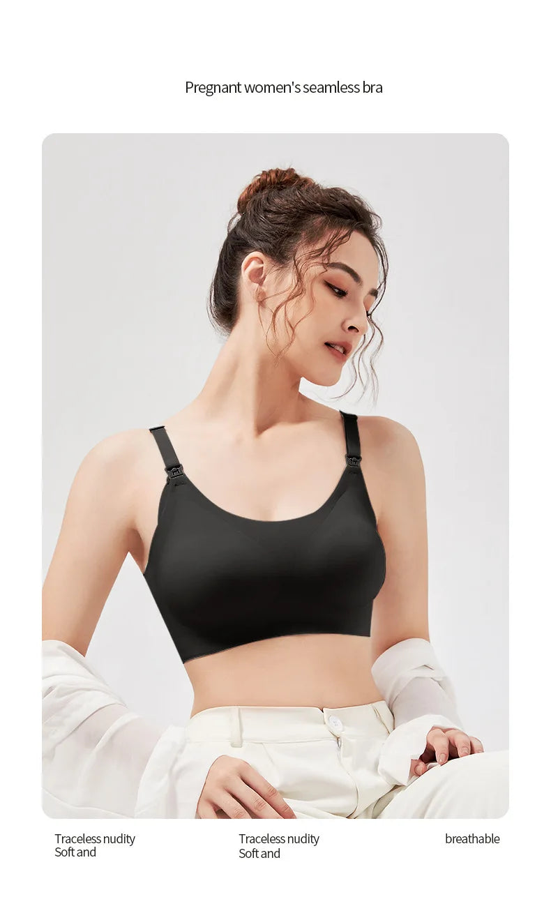 Pregnant women nursing bra breast-feeding underwear seamless breathable bra plus size