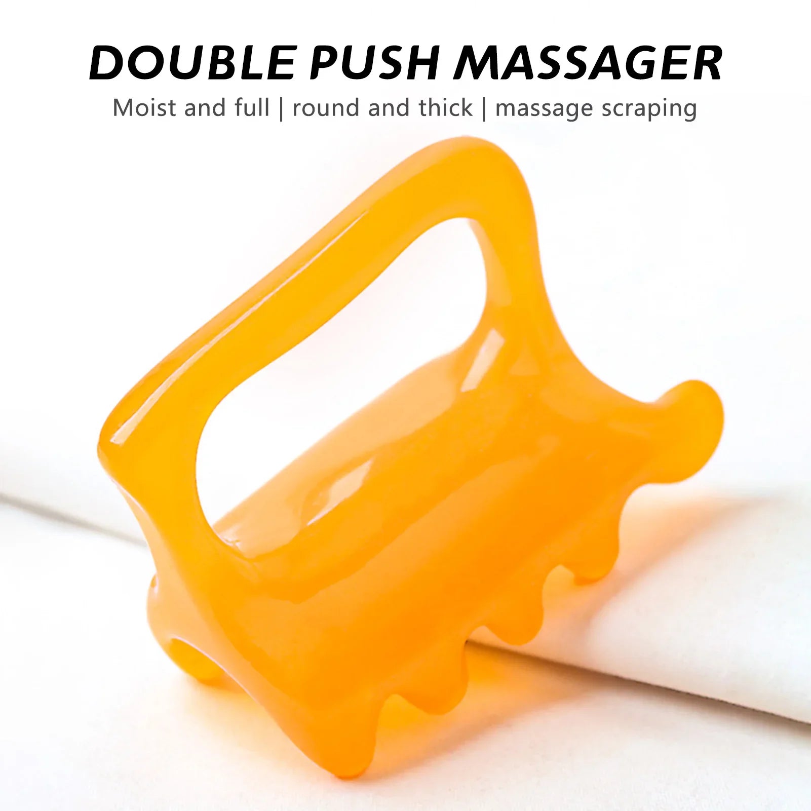 Double Push Massage Tool Spinal Meridian Unblocking Shoulder & Neck Acupressure Massage Stretching Rod Back Scraping Tool Board