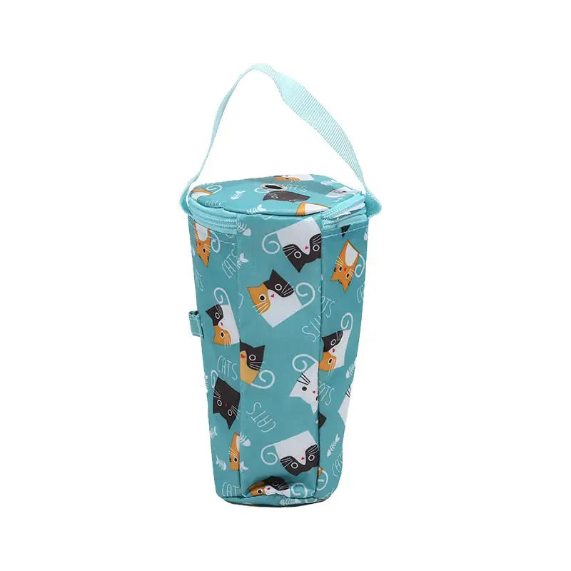 Portable Milk Tea Tote Bag Heat Preservation Bag Carrying Insulated Cup Cover Umbrella Bag Handbag Camping Drinkware Accessories