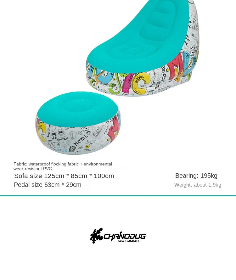 DZ Outdoor Inflatable Sofa Chair Portable Camping Internet Celebrity Thick Plush Lazy Sofa Bedroom Home Leisure Folding Bed 2025