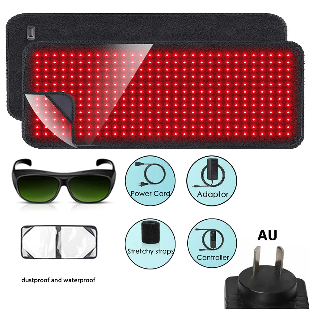 Updated Red Light Therapy Heating Pad for Body Infrared Light Device Cushion Mat Waist Back Shoulder Muscle Pain Relief Relax
