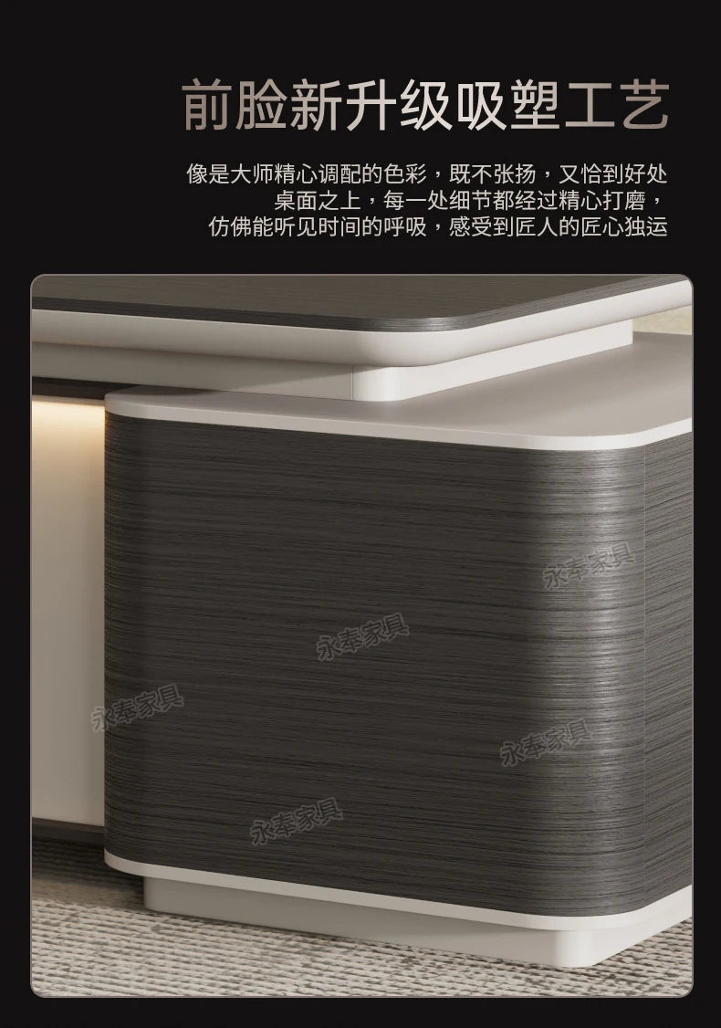 Organizer Luxury L Shape Computer gamer table cabinets executive Work office desk Multifunctional cable box Work Desk Table home