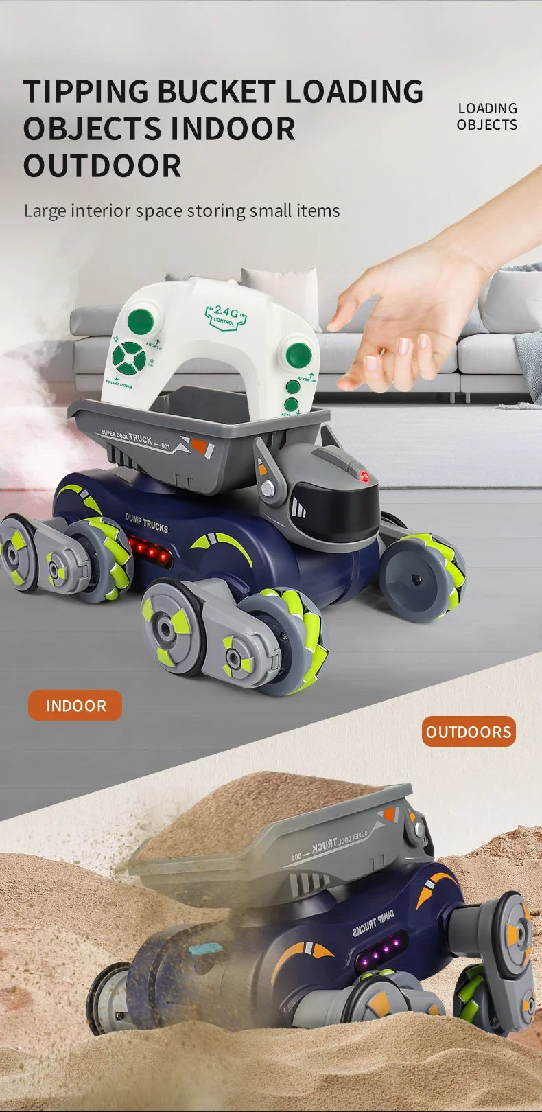 JHD For 2025 New JJRC Q187 RC Robot Dog Music Cool Lights Water Spray Swing Arms Stunt 2.4G 4WD RC Drift Car Gesture Sensing Toy