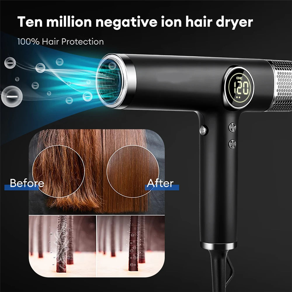 110000RPM Professional Hair Dryer Brushless Negative Ions Blow Dryer 1800W Powerful Lownoise 5 in 1 Salon Hair Airwrap Styler